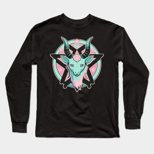 Pastel goth cute baphomet Long Sleeve T-Shirt